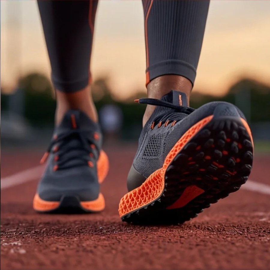 The midsole on the track