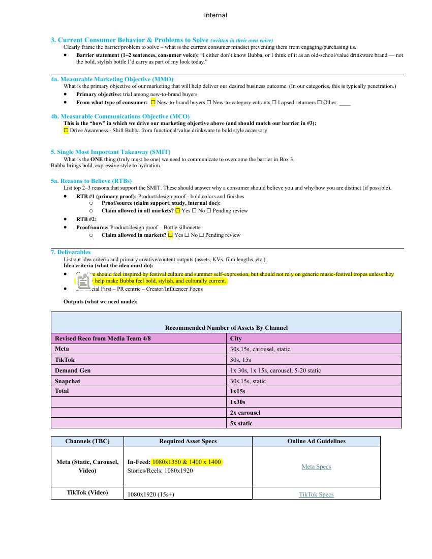 Bubba’s Flight 2 festival brief